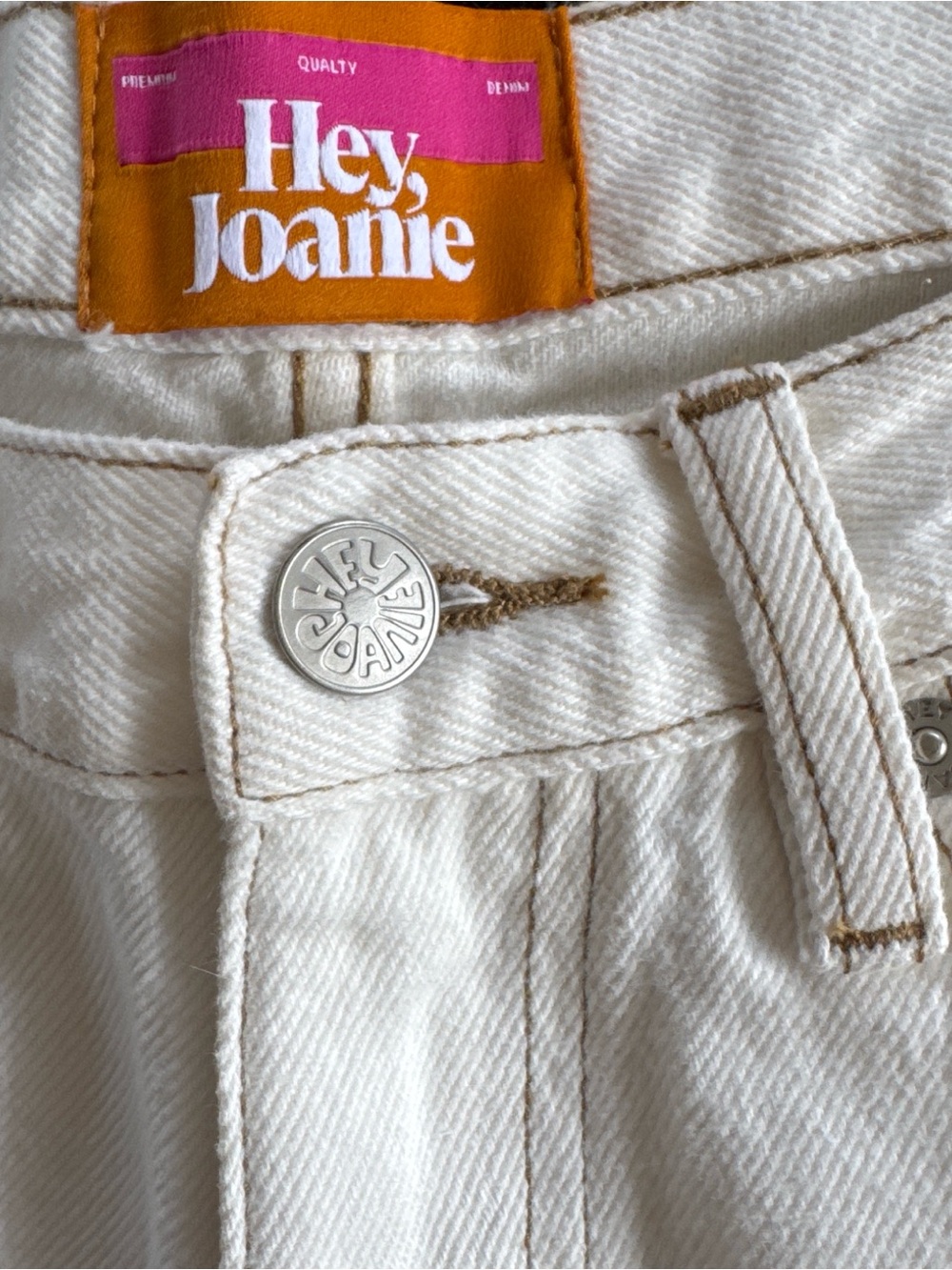 Hey Joanie Off-White High-Rise Jeans, small